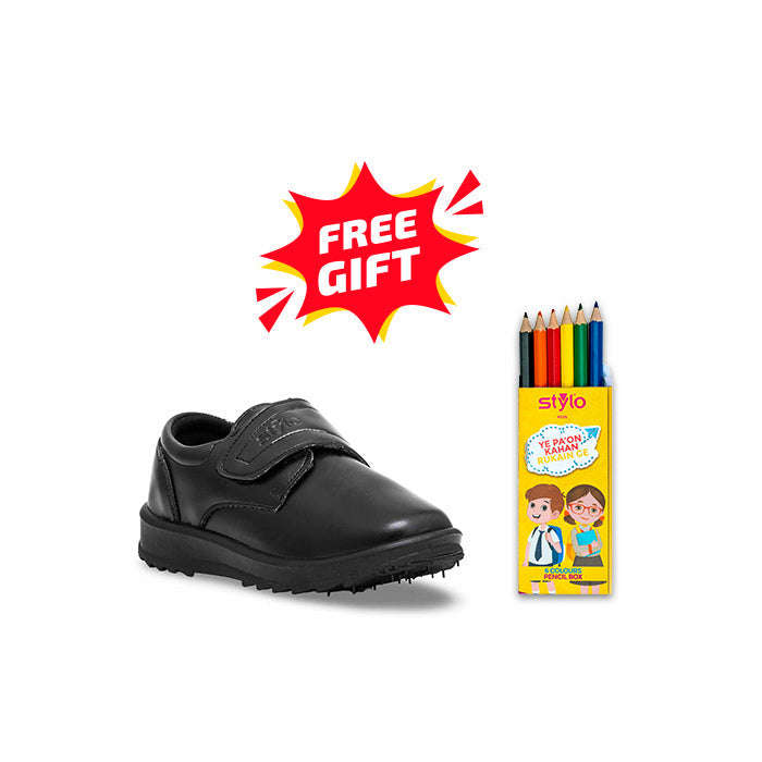 Boys Black School Shoes SK1062