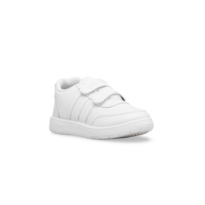 Boys White School Shoes SK1082