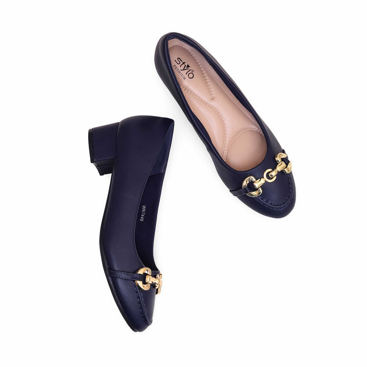 Navy Court Shoes WN7446