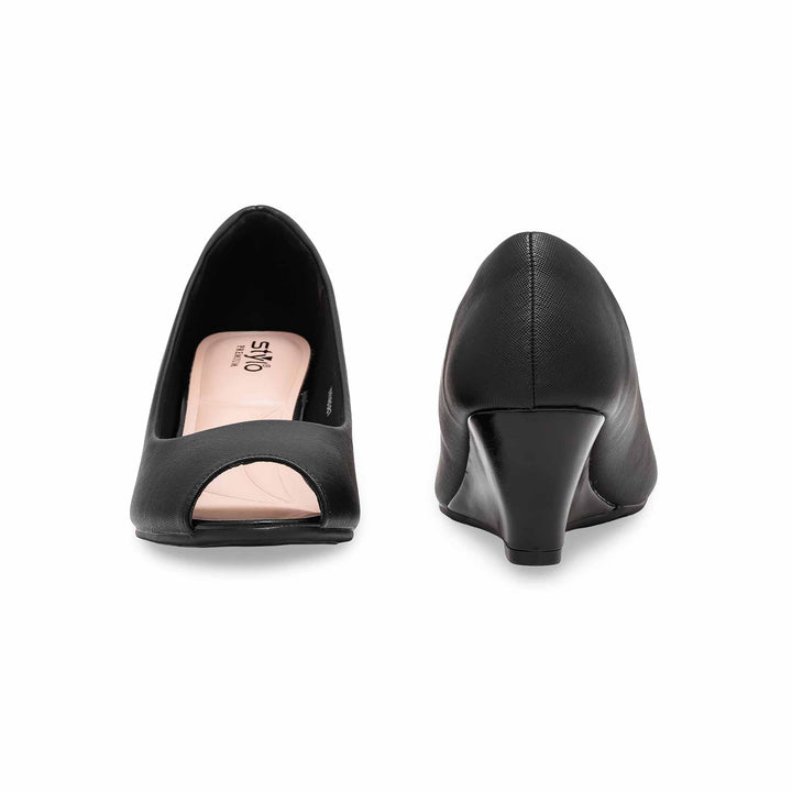 Black Winter Peep Toes WN8087