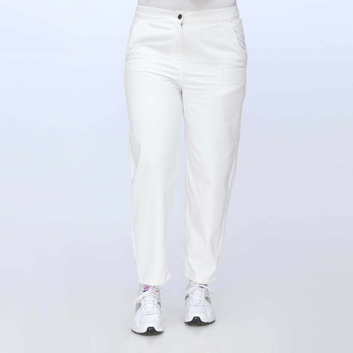 White Baggy Fit Denim Pant PS1537