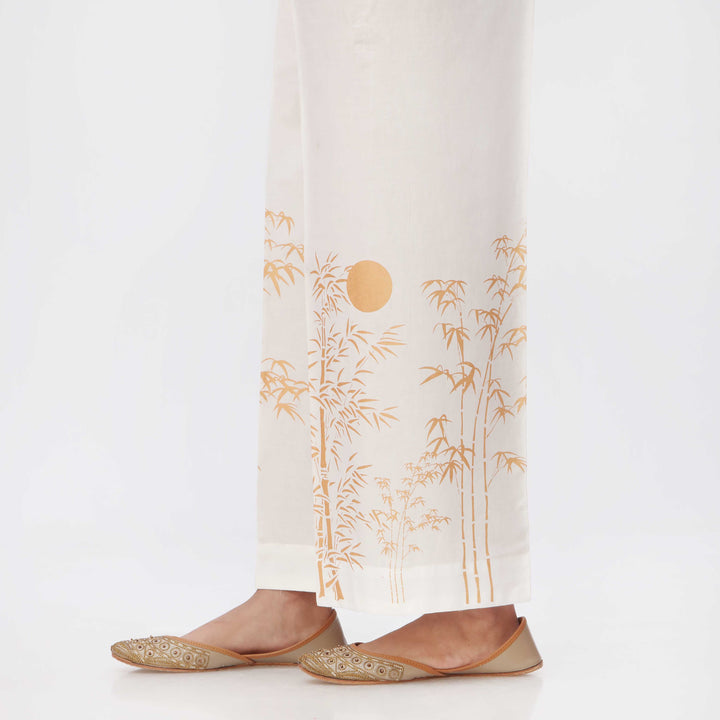 Golden Printed Cambric Straight Fit Trouser PS3556