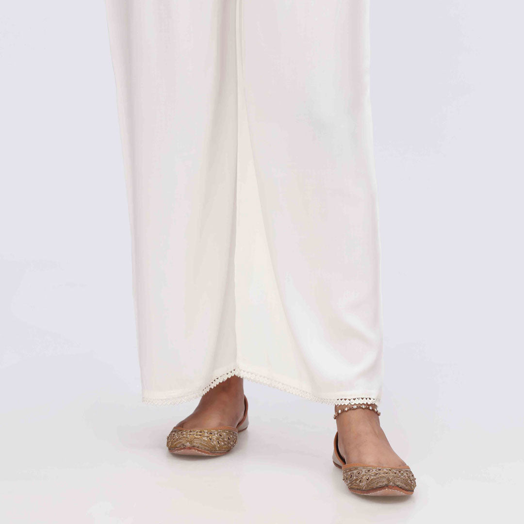 Cream Cambric Straight Fit Trouser PS3563