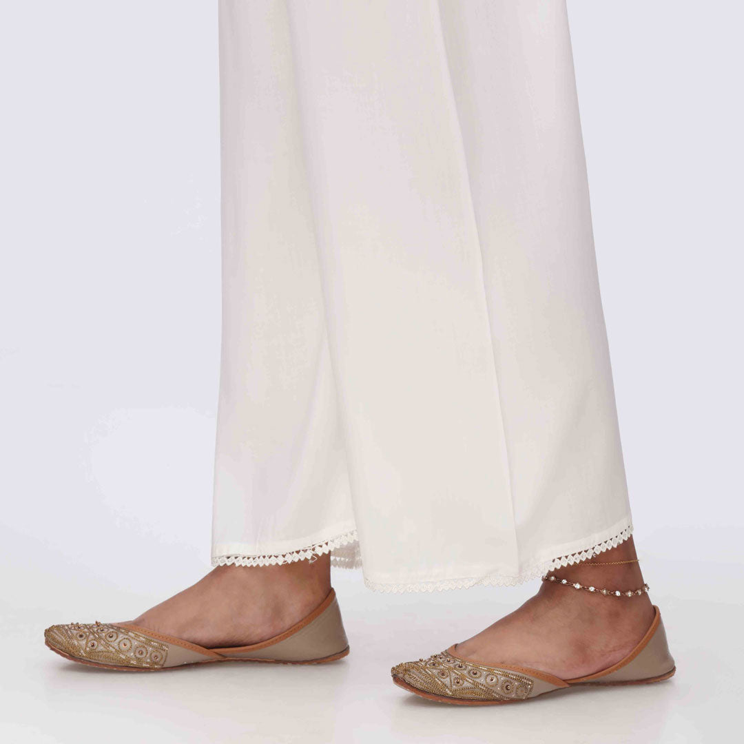 Cream Cambric Straight Fit Trouser PS3563