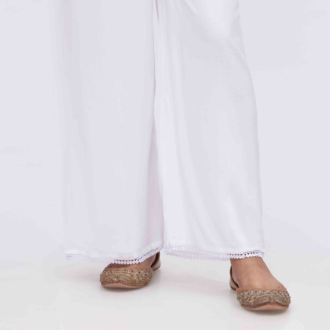 White Cambric Straight Fit Trouser PS3563