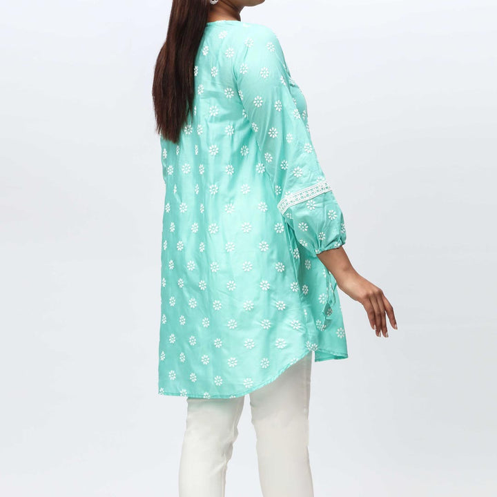 1PC- Puff Printed Cambric Shirt PS4004