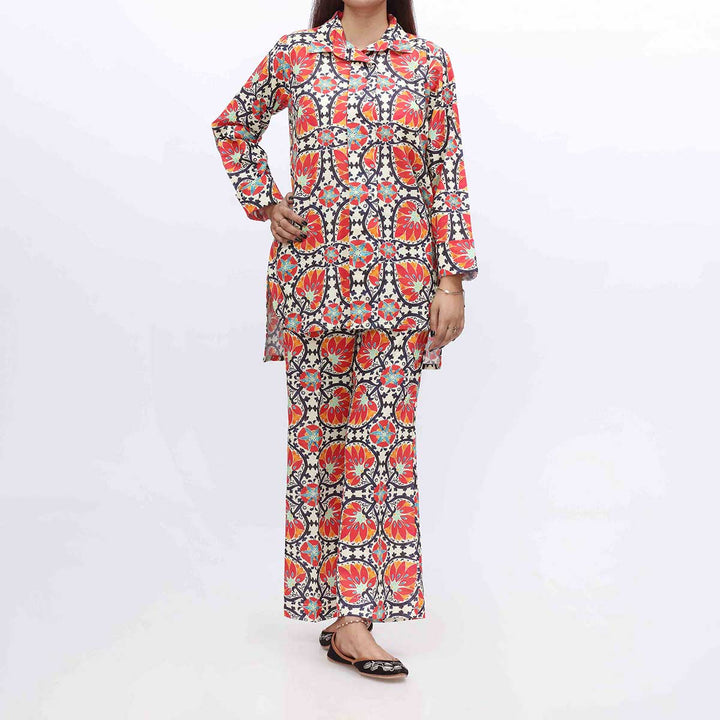 2PC- Digital Printed Khaddar Shirt & Trouser PW3052