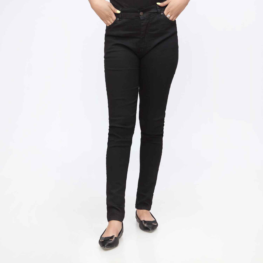 Black Slim Fit Denim Pant PW3604