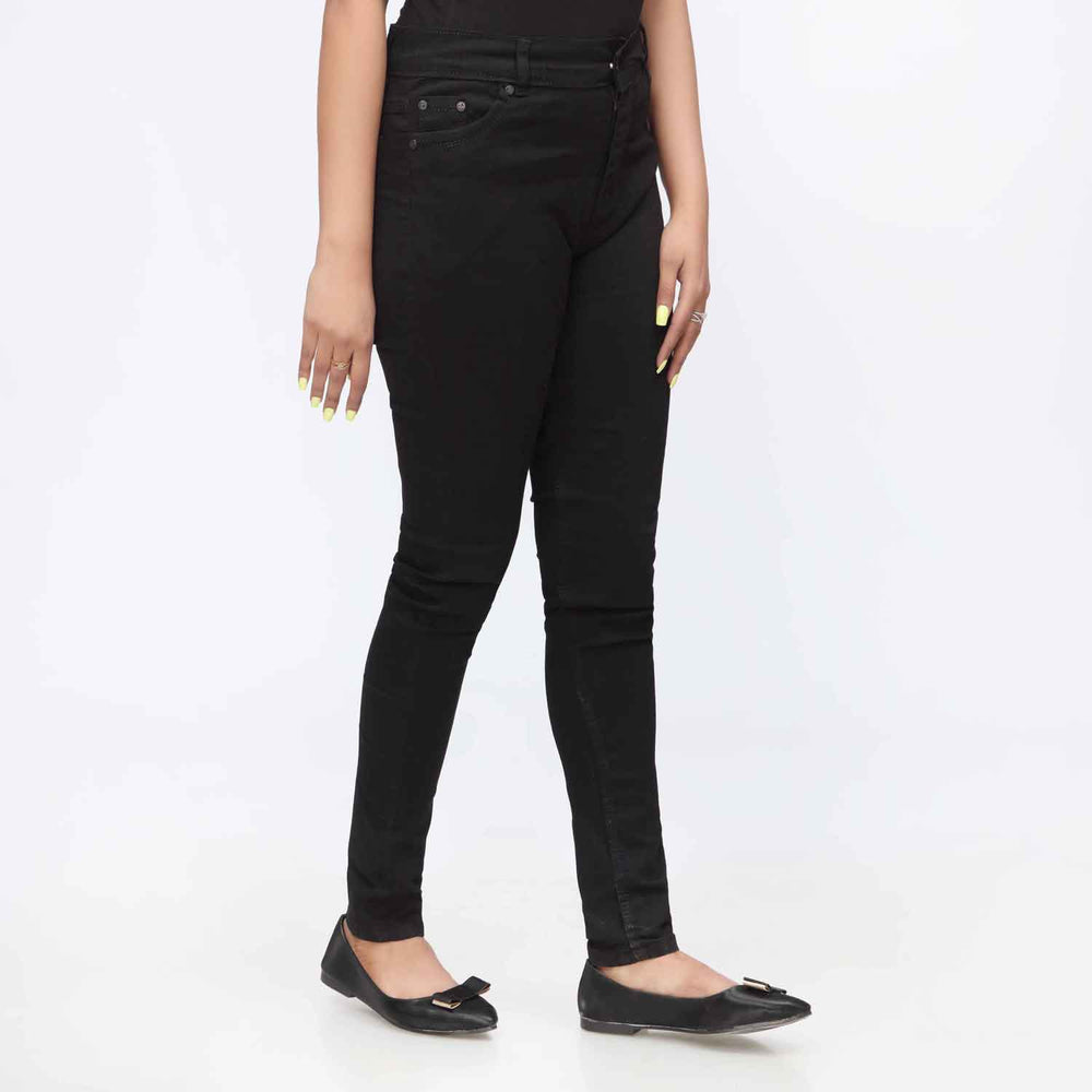 Black Slim Fit Denim Pant PW3604