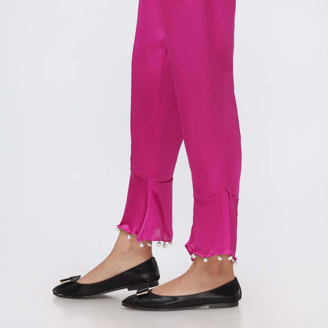 Pink Shamouse Silk Slim Fit Trouser PW3677