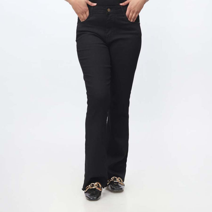 Black Flapper Fit Denim Pant PW3681