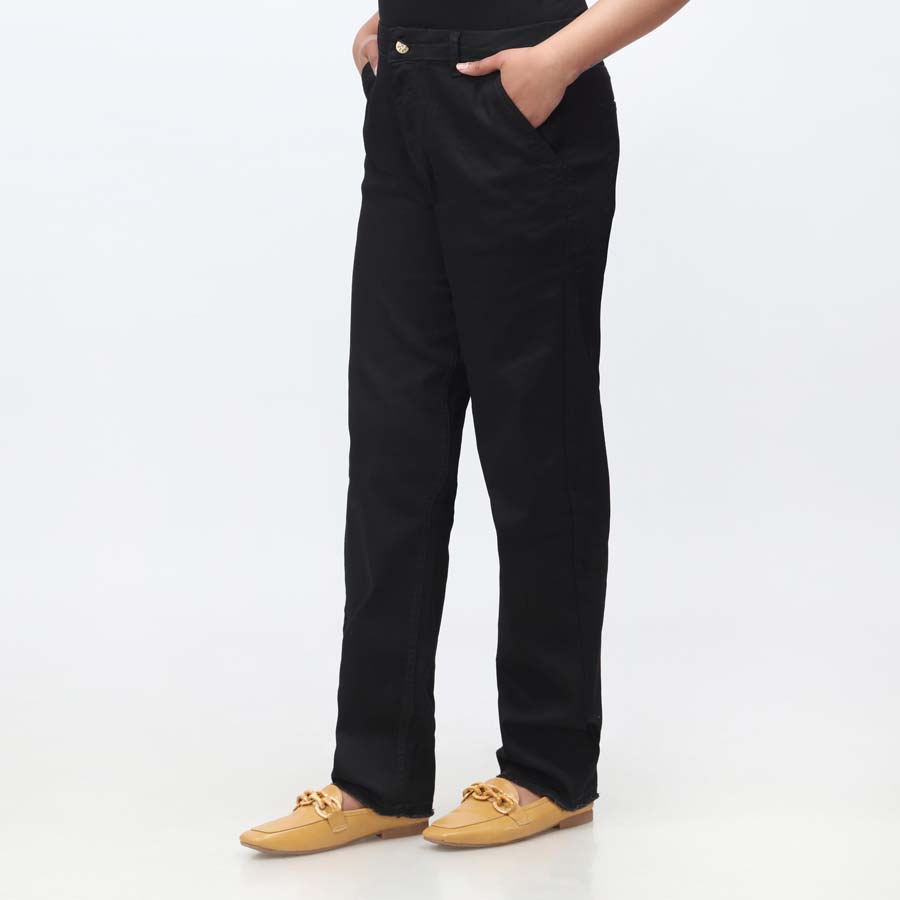 Black Regular Fit Denim Pant PW3682