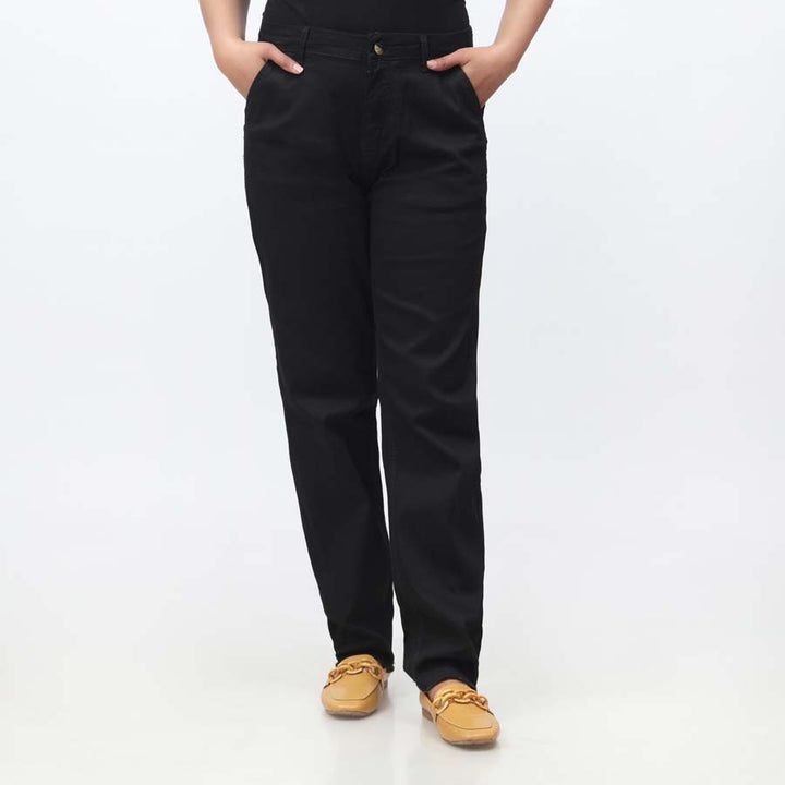 Black Regular Fit Denim Pant PW3682