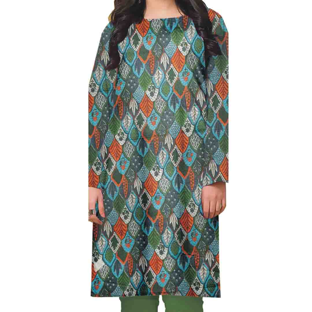 1PC- UnStitched Digital Printed Khaddar Shirt PW8333