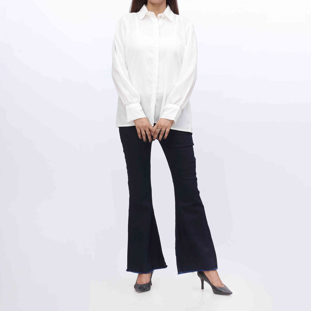 White Plain Georget Chiffon Top PW9020