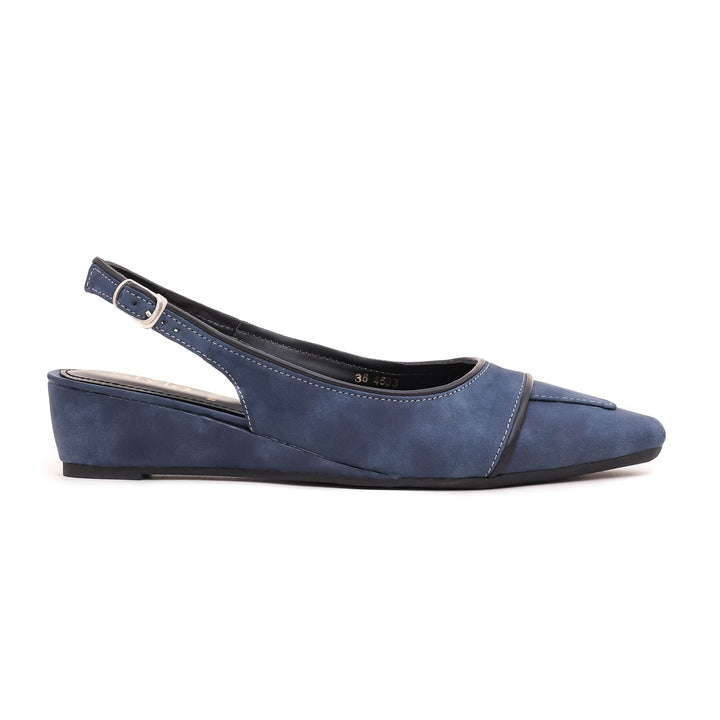 Blue Sling Back Wedges WN5306